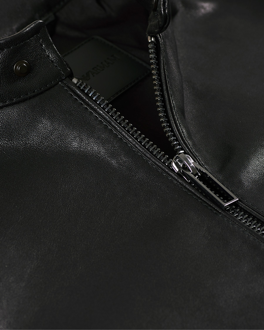 Herren | Jacken | Emporio Armani | Leather Jacket Black