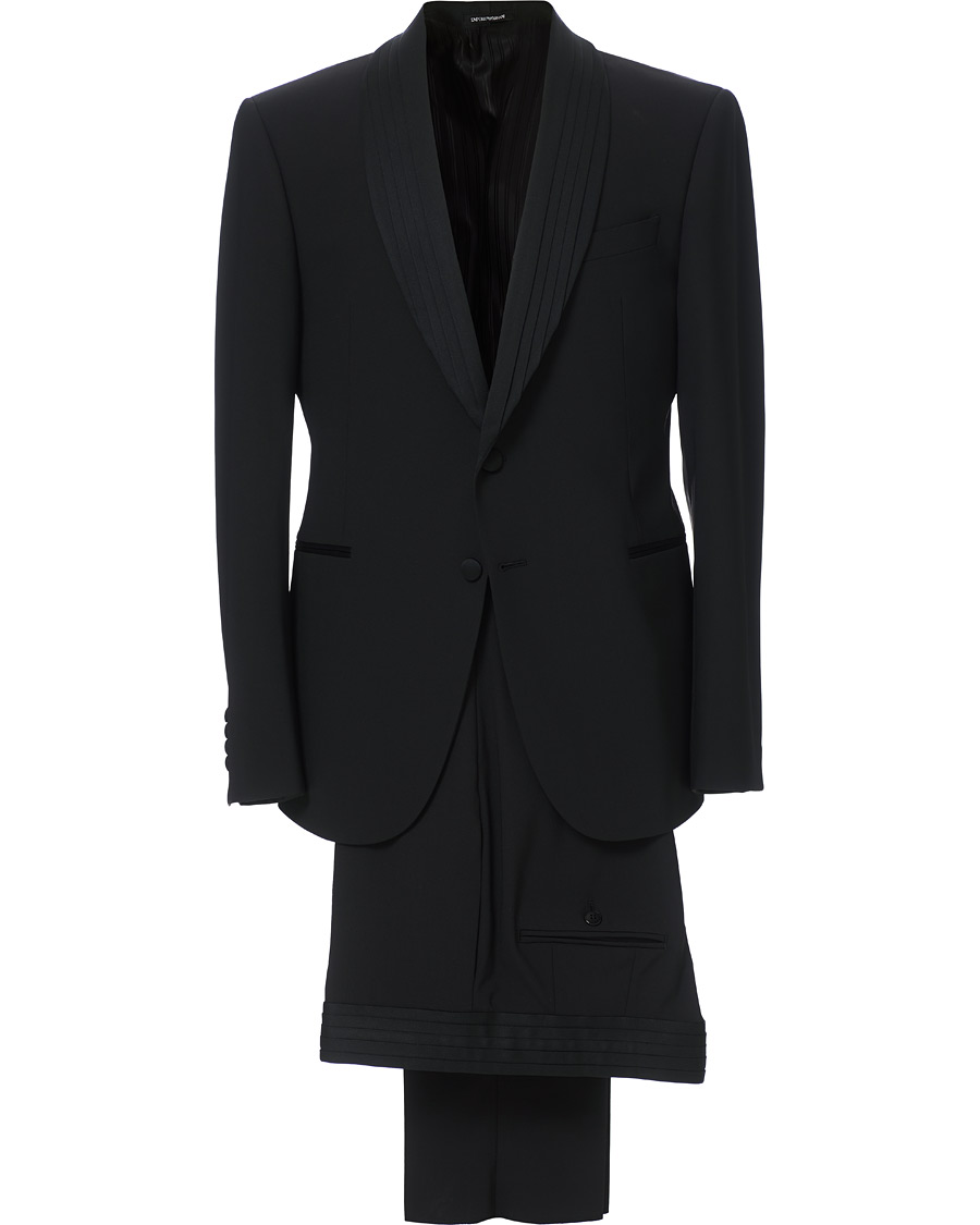 Herren | Anzüge | Emporio Armani | Slim Fit Virgon Wool Shawl Collar Tuxedo Black