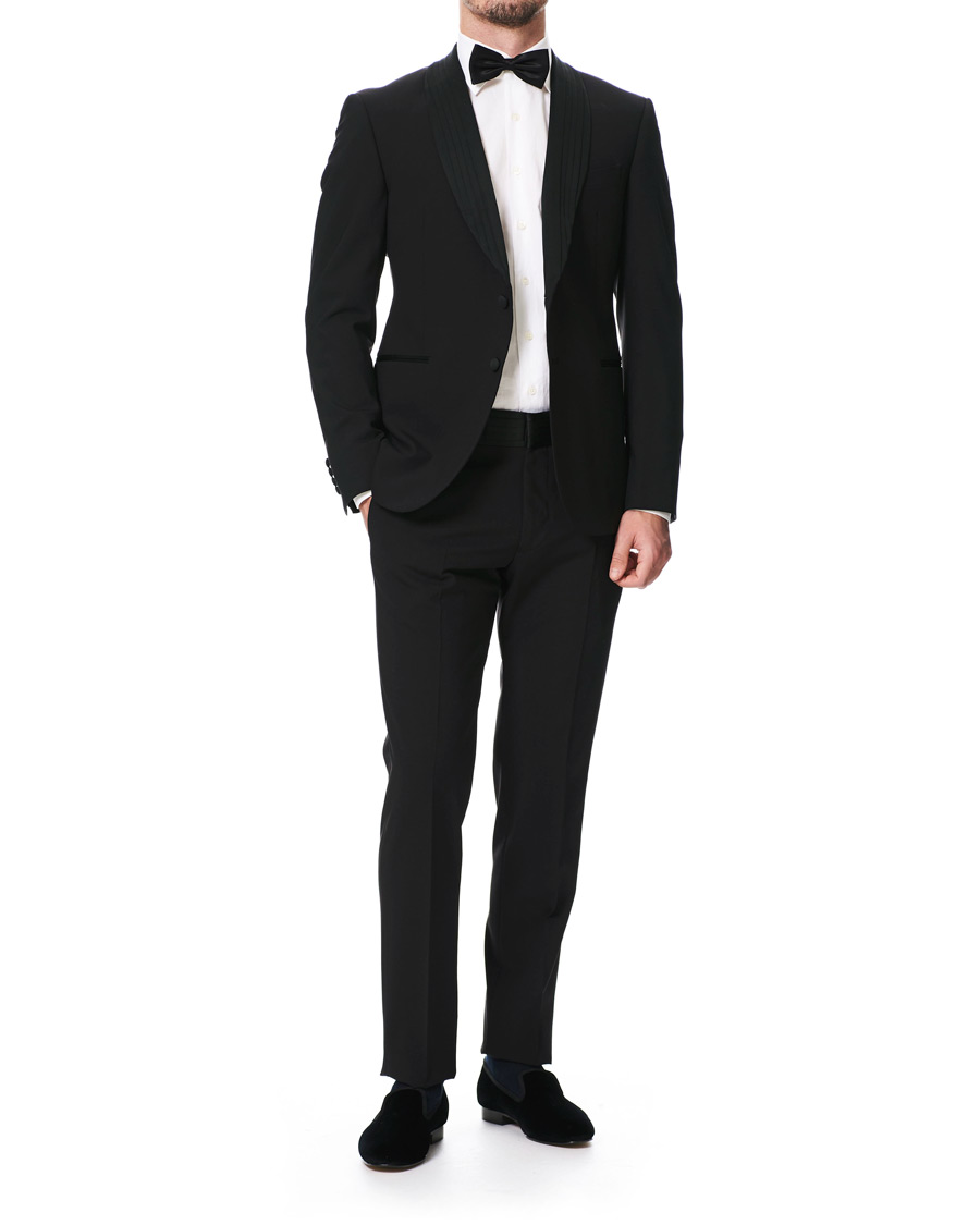 Herren | Anzüge | Emporio Armani | Slim Fit Virgon Wool Shawl Collar Tuxedo Black