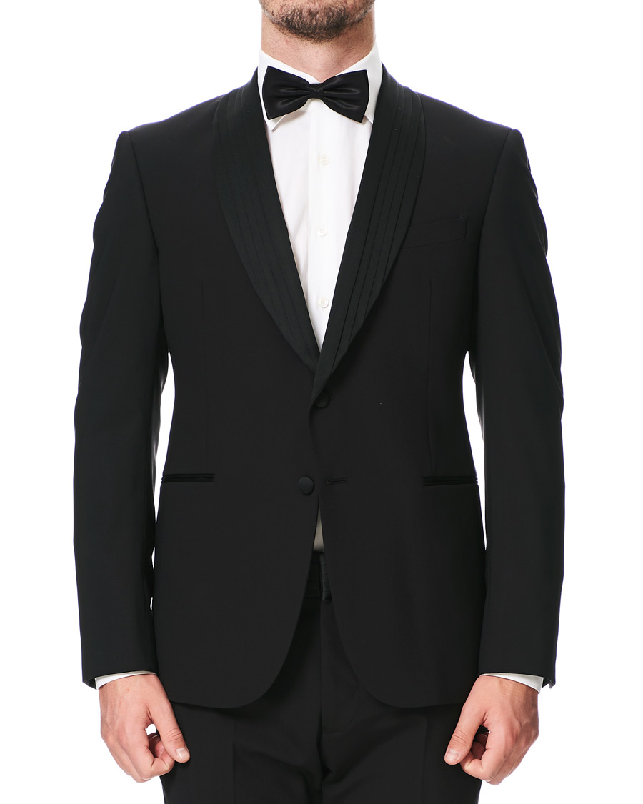 Herren | Anzüge | Emporio Armani | Slim Fit Virgon Wool Shawl Collar Tuxedo Black