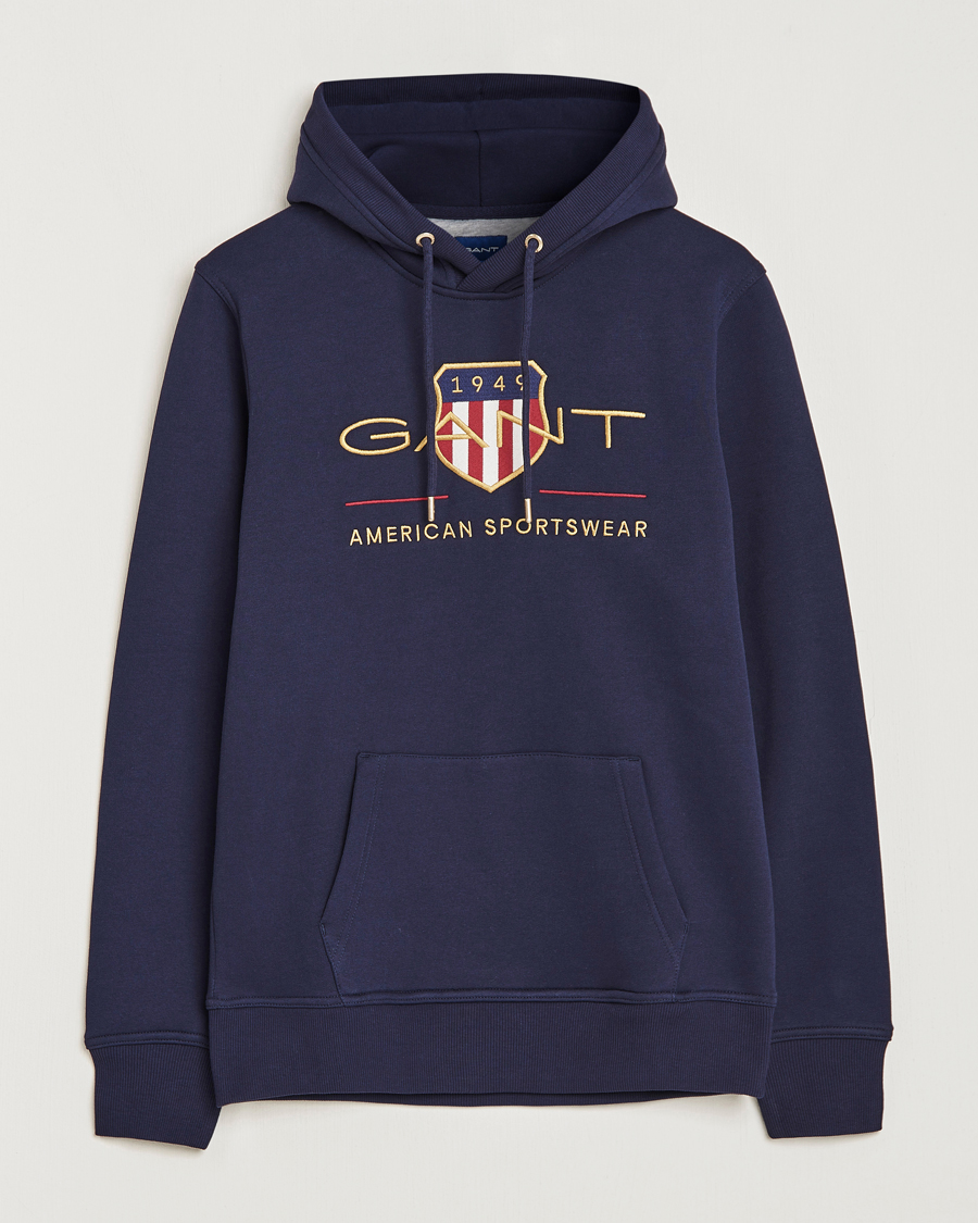 Herren | | GANT | Archive Shield Hoodie Evening Blue