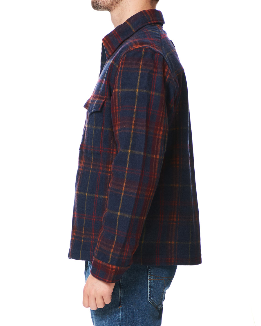 Herren | Hemden | GANT | Wool Blend Check Zip Overshirt Multi