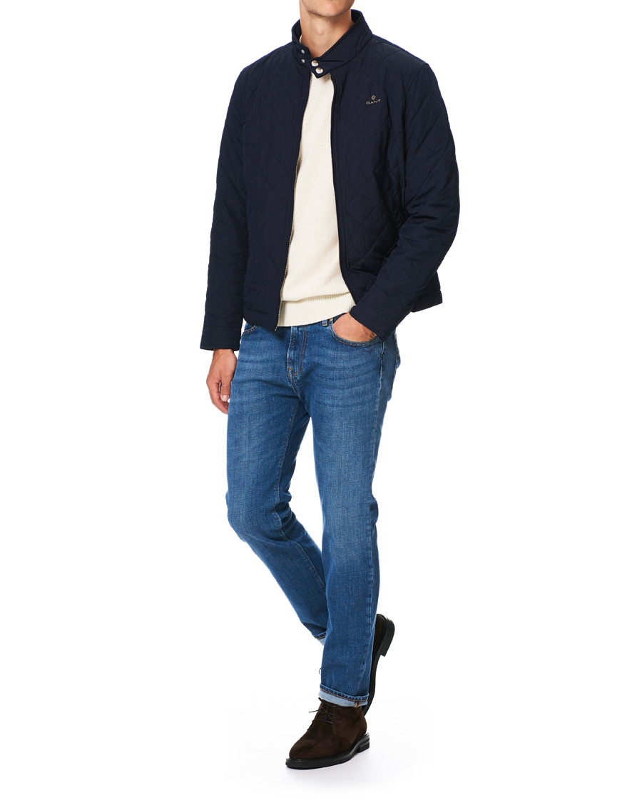 Herren | Jacken | GANT | The Quilted Windcheater Evening Blue