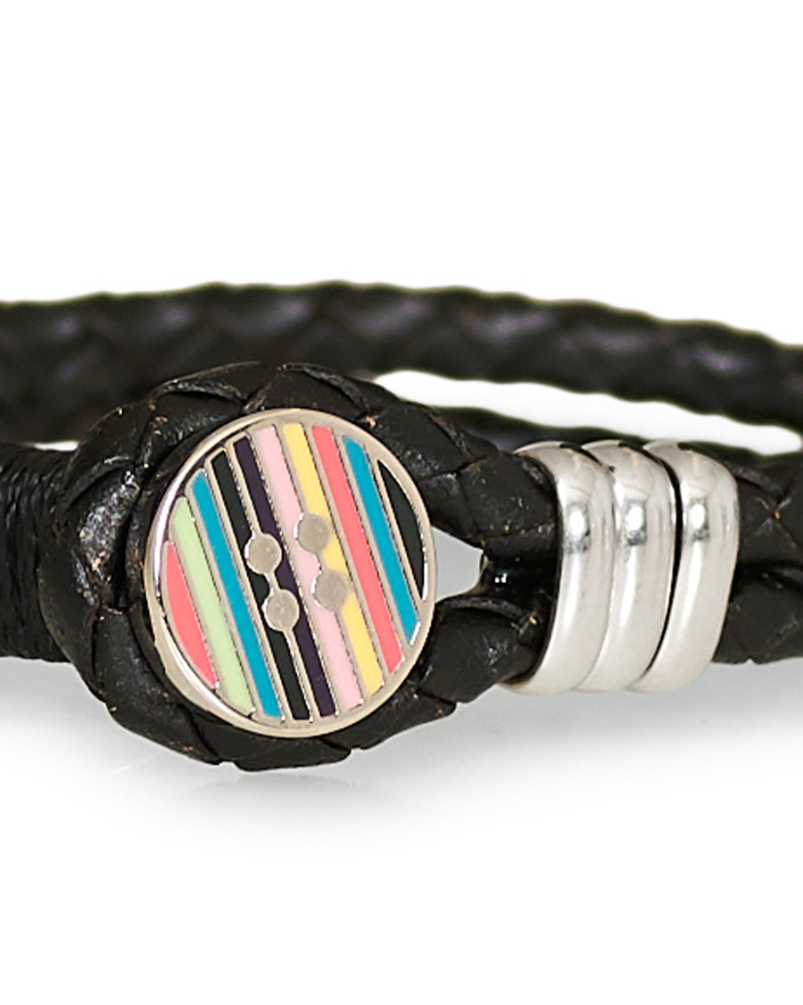 Herren | Paul Smith Enamel Button Cufflink Bracelet Black | Paul Smith | Enamel Button Cufflink Bracelet Black