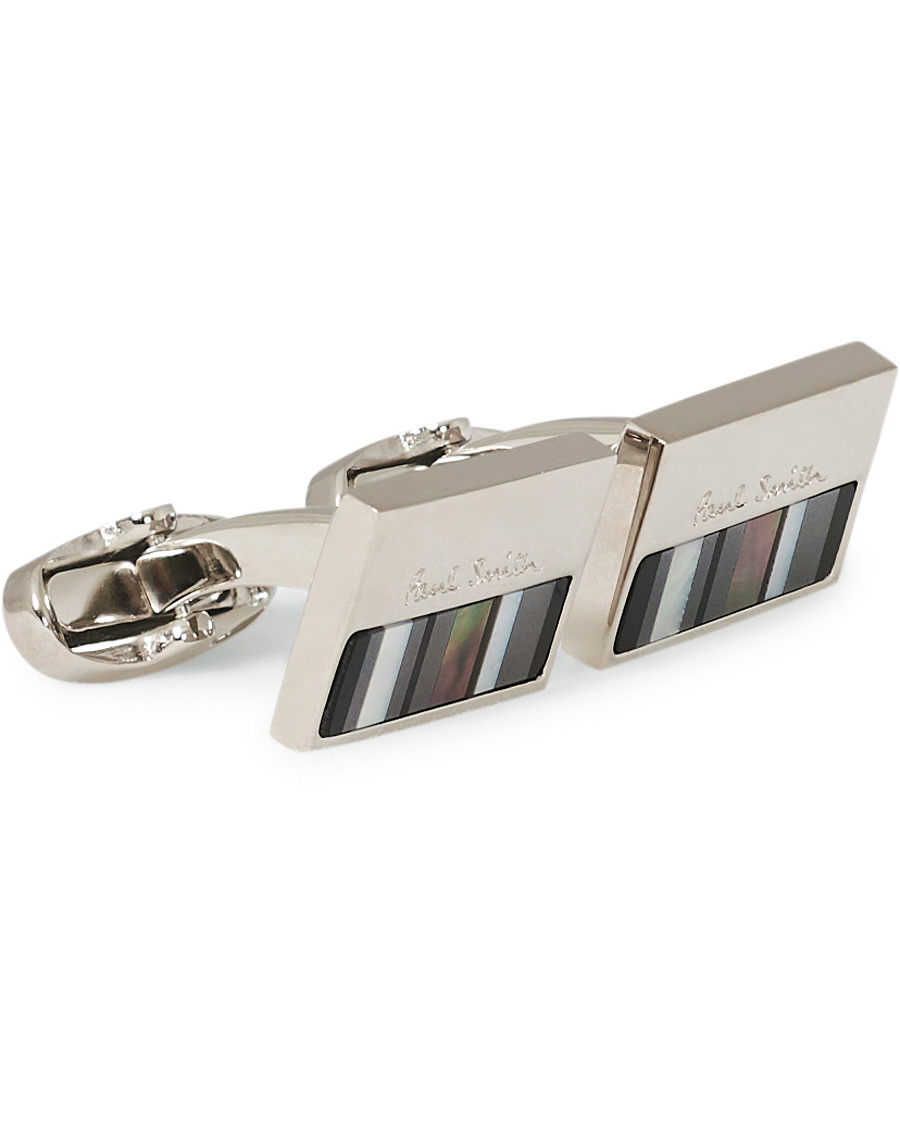 Herren | Paul Smith MOP Stripe Logo Cufflinks | Paul Smith | MOP Stripe Logo Cufflinks