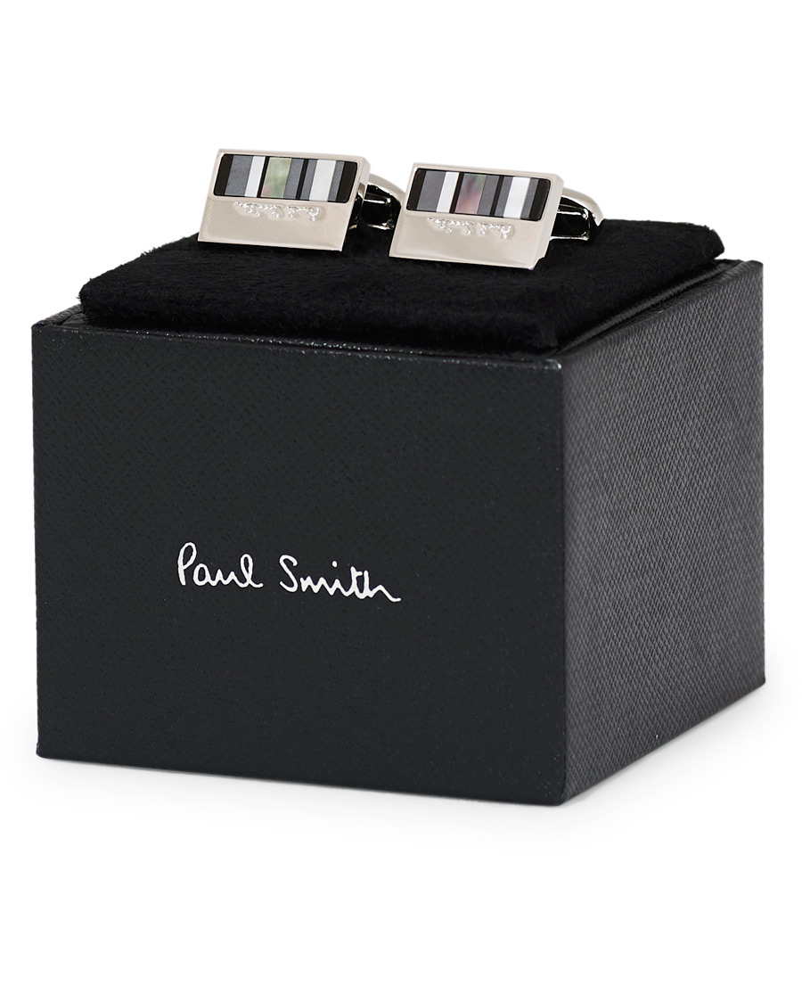 Herren | Paul Smith MOP Stripe Logo Cufflinks | Paul Smith | MOP Stripe Logo Cufflinks