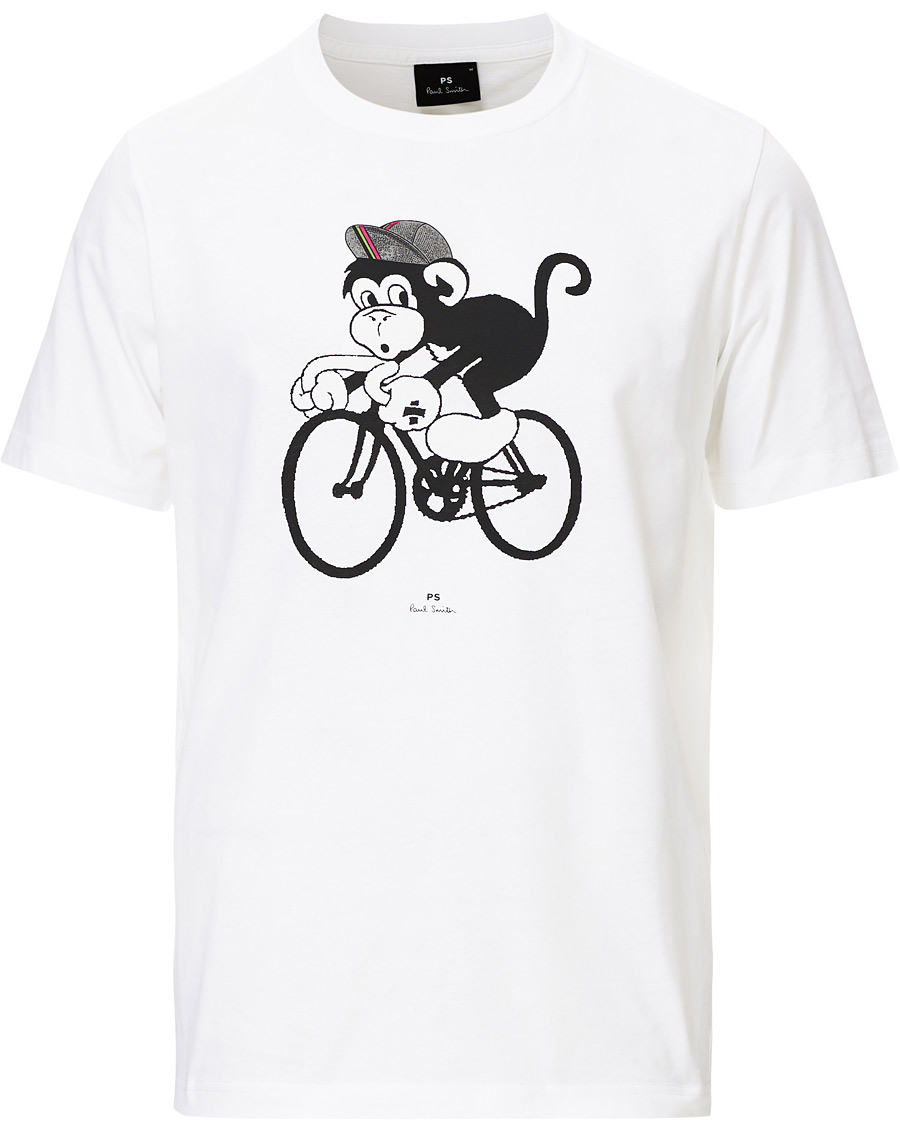 Herren | T-Shirts | PS Paul Smith | Monkey on A Bike Tee White