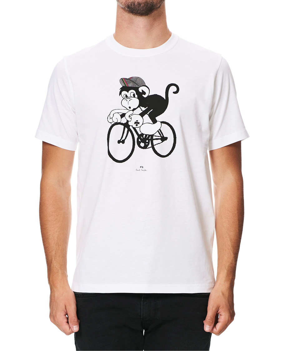 Herren | T-Shirts | PS Paul Smith | Monkey on A Bike Tee White