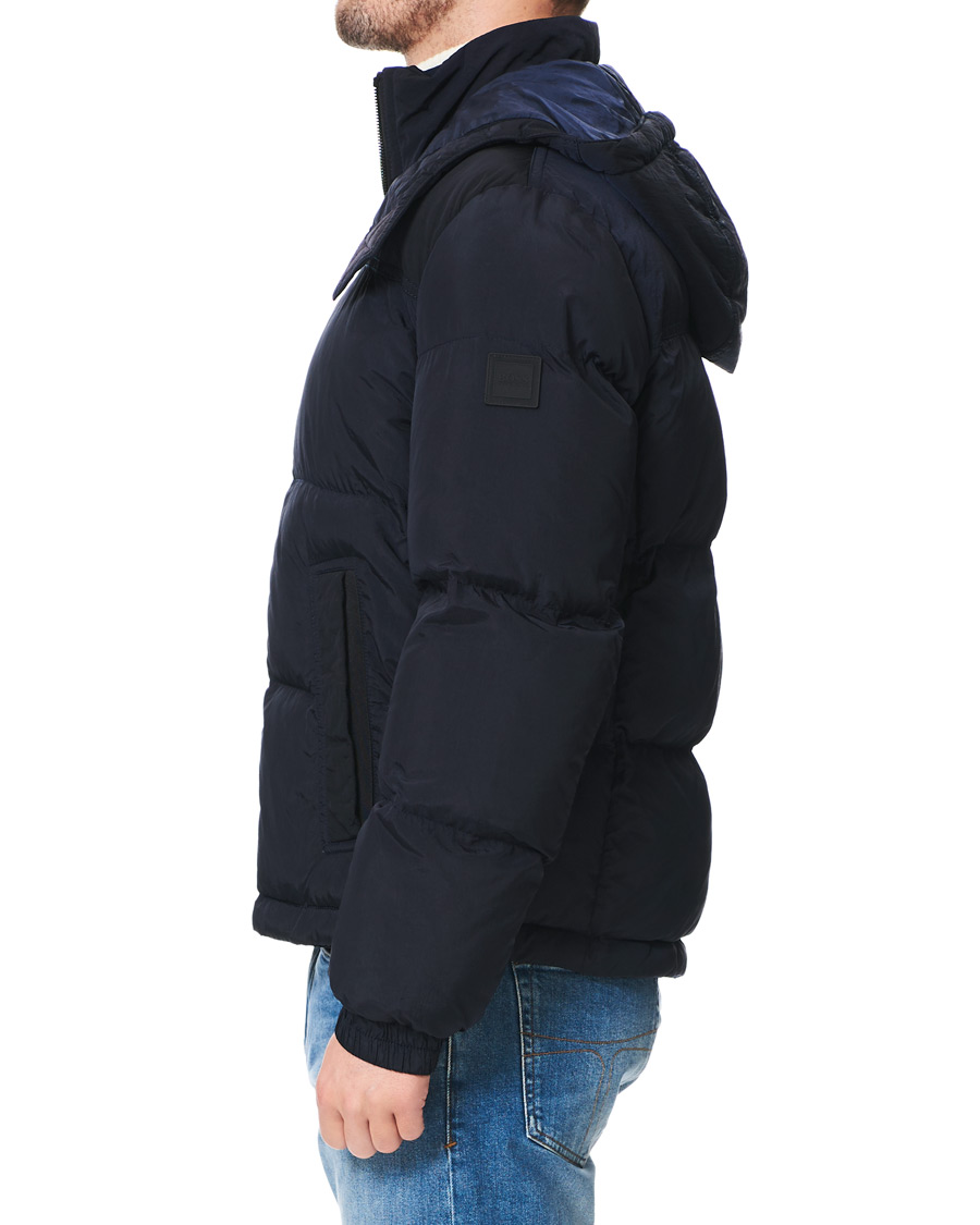 Herren | Jacken | BOSS ORANGE | BOSS Casual Olooh Down Hooded Jacket Dark Blue