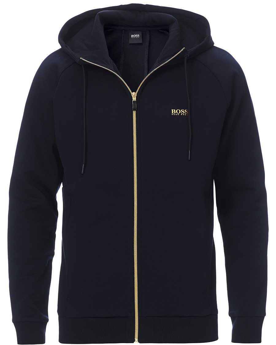 Herren | Pullover | BOSS GREEN | BOSS Athleisure Saggy Full Zip Hoodie Navy/Gold