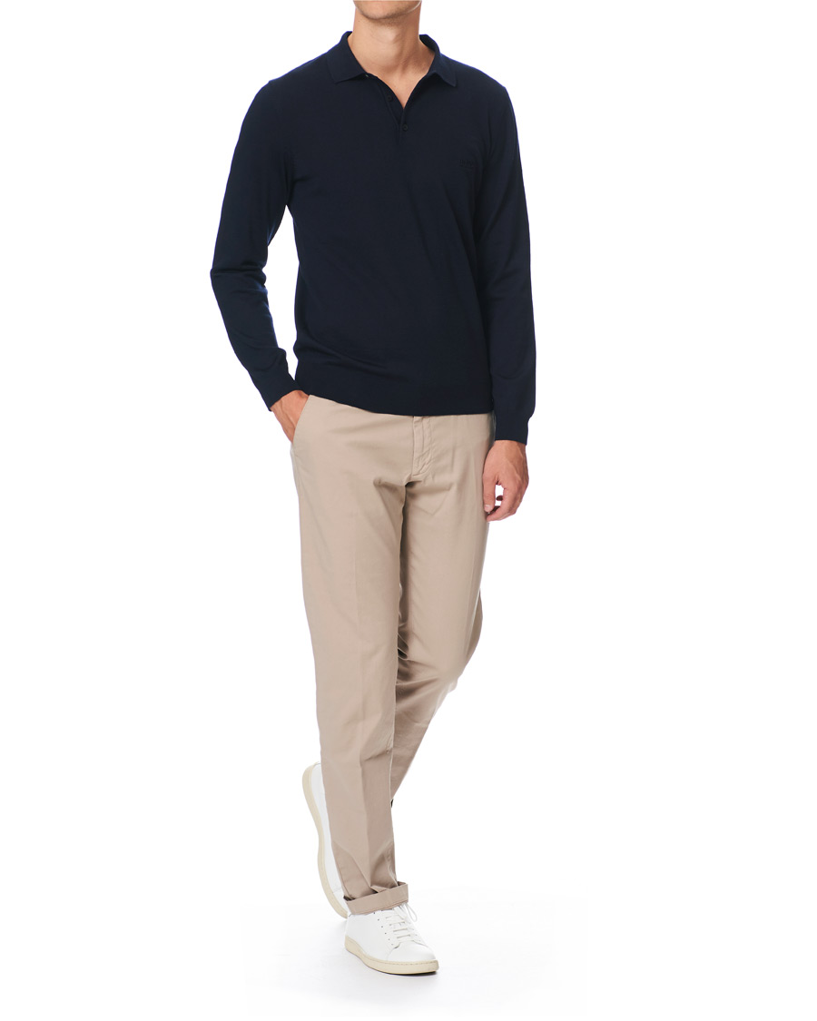 Herren | Pullover | BOSS BLACK | BOSS Bono Knitted Polo Dark Blue