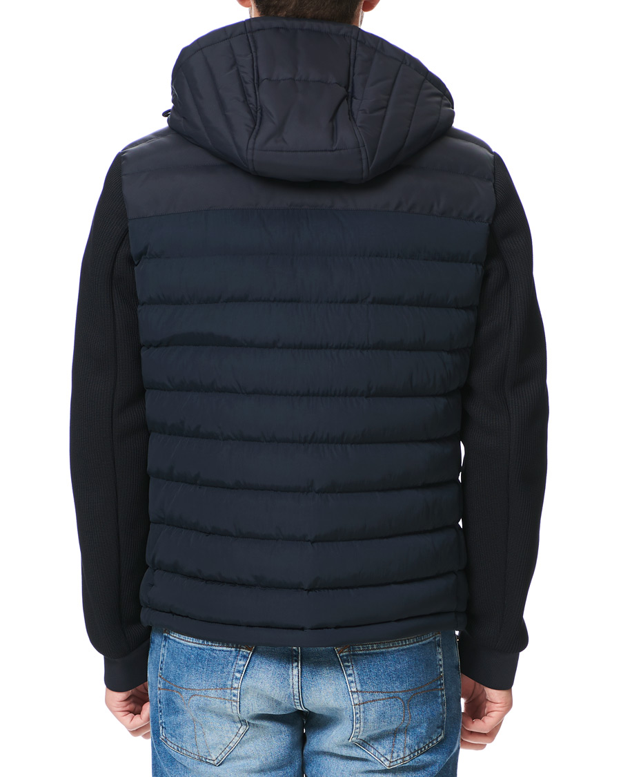 Herren | Jacken | BOSS BLACK | BOSS Celran Garment Dyed Nylon Hybrid Jacket Dark Blue