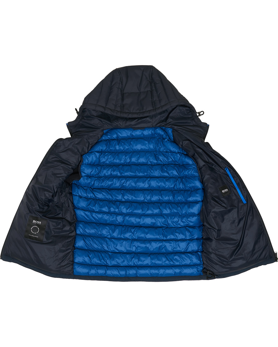 Herren | Jacken | BOSS BLACK | BOSS Celran Garment Dyed Nylon Hybrid Jacket Dark Blue