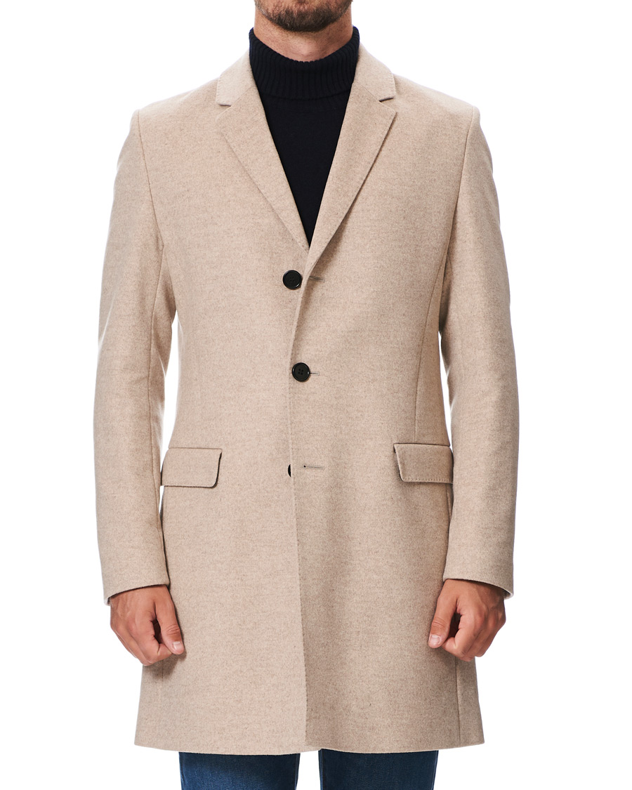 Herren | Jacken | HUGO | Migor Wool Coat Light Beige