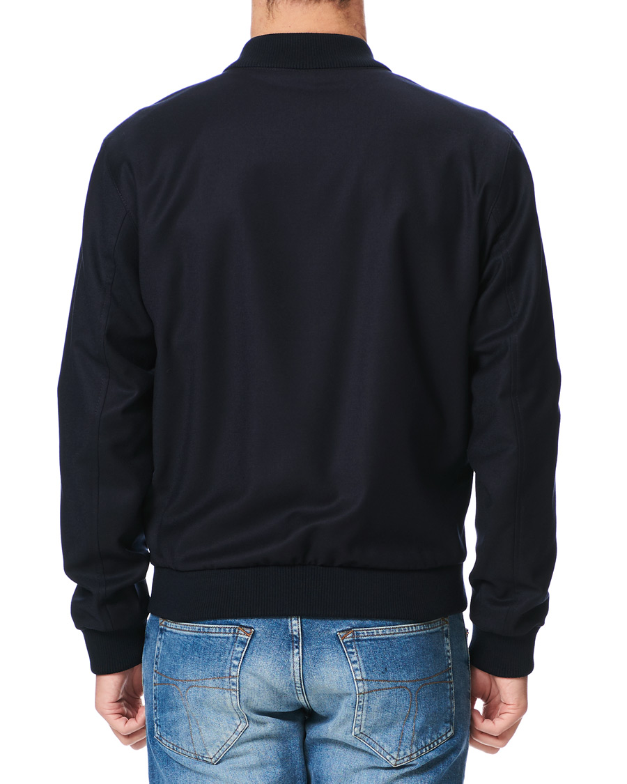 Herren | Jacken | BOSS BLACK | BOSS Nolwin Flannel Bomber Jacket Dark Blue