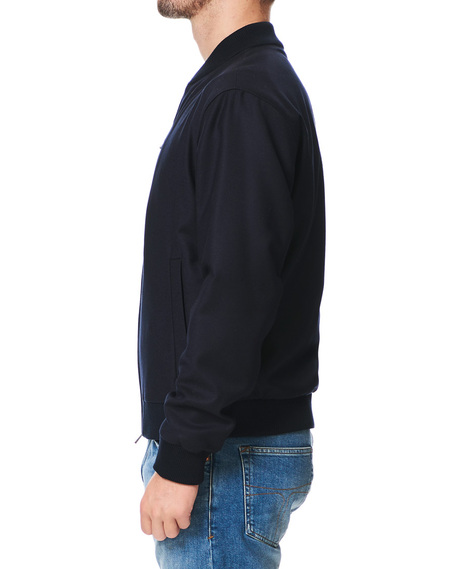 Herren | Jacken | BOSS BLACK | BOSS Nolwin Flannel Bomber Jacket Dark Blue