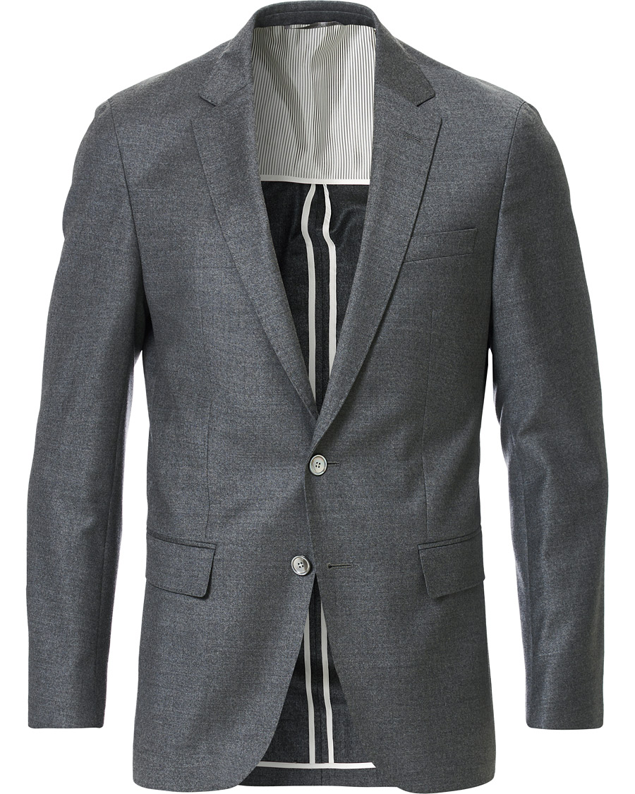 Herren | Sakkos | BOSS BLACK | BOSS Hartley Flannel Blazer Dark Grey