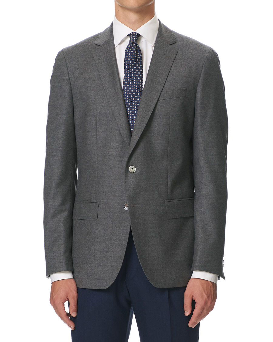 Herren | Sakkos | BOSS BLACK | BOSS Hartley Flannel Blazer Dark Grey