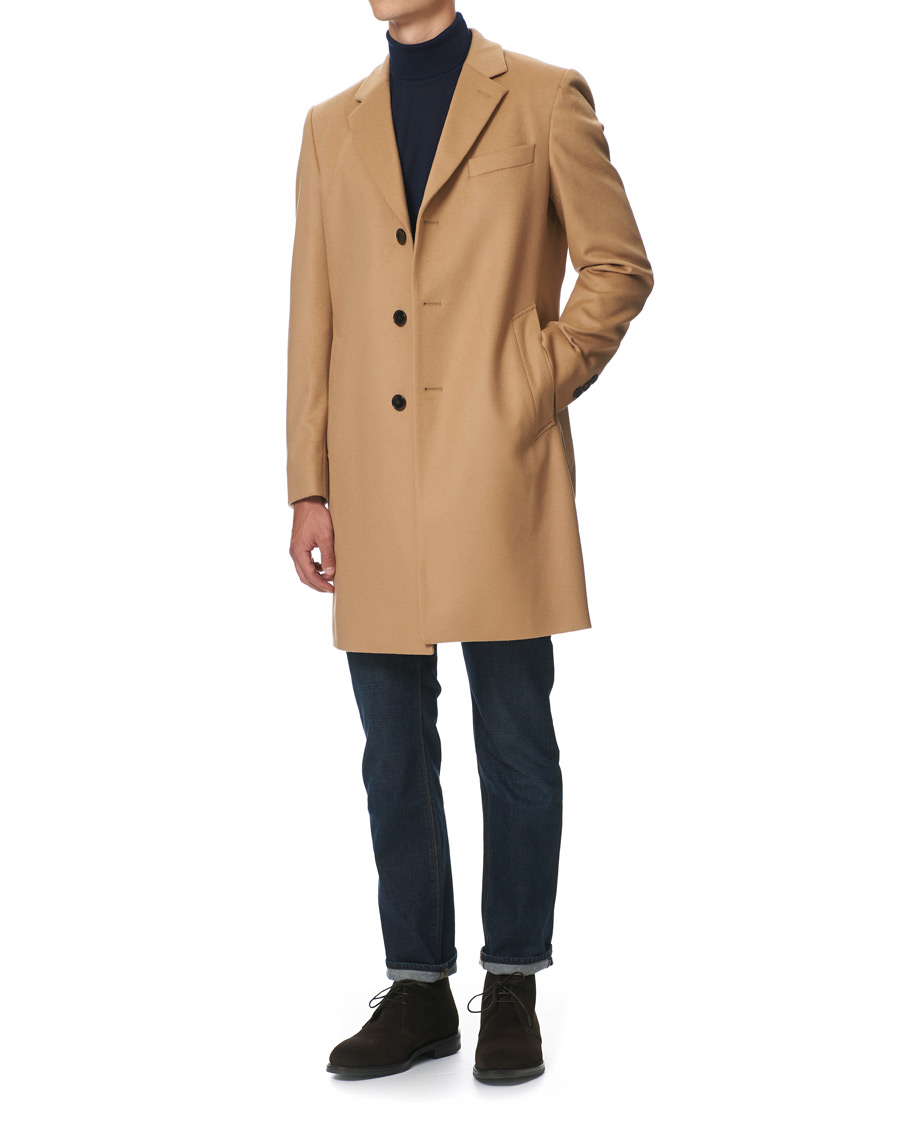 Herren | Jacken | BOSS BLACK | BOSS Nye Wool/Cashmere Coat Medium Beige
