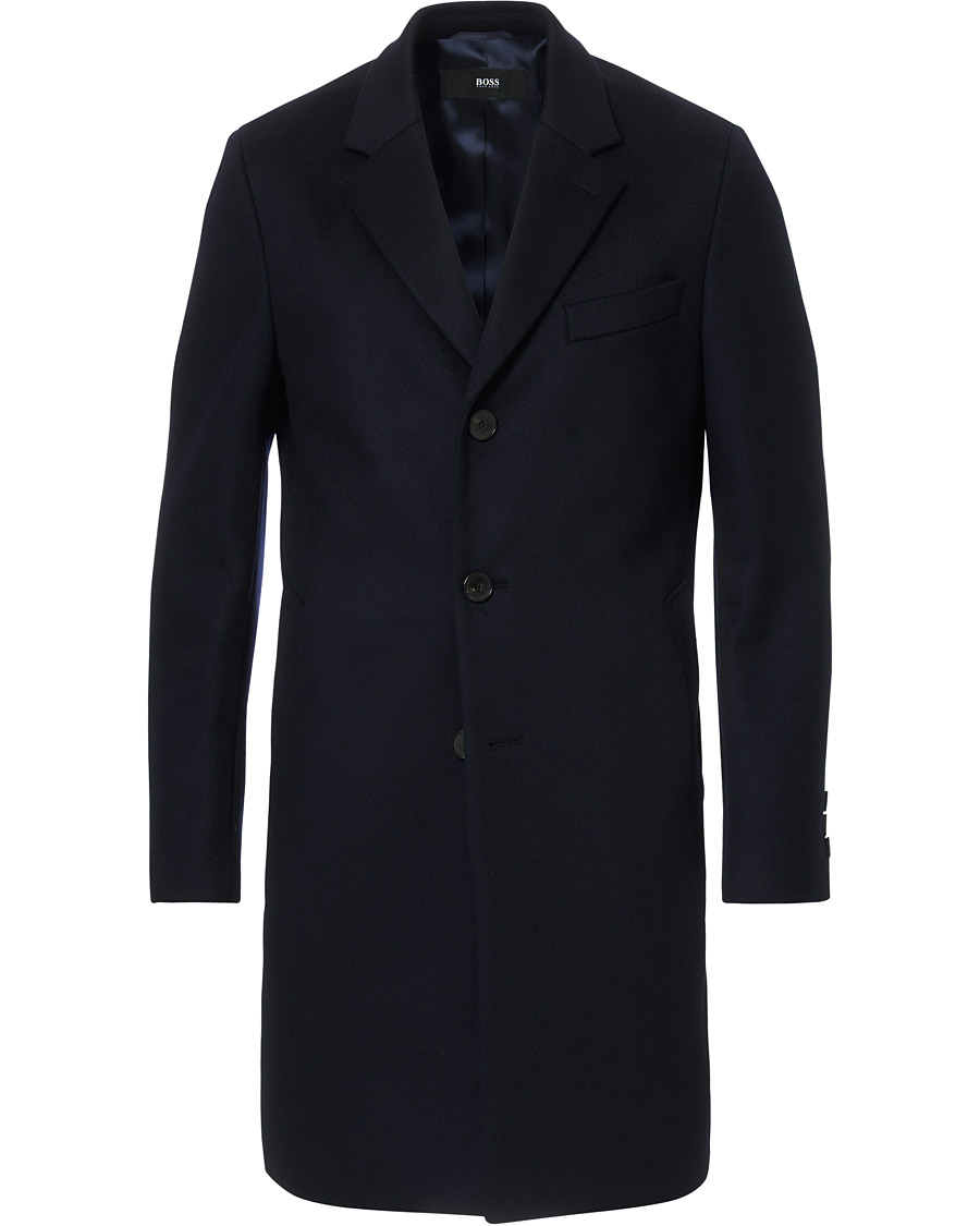 Herren | Jacken | BOSS BLACK | BOSS Nye Wool/Cashmere Coat Dark Blue