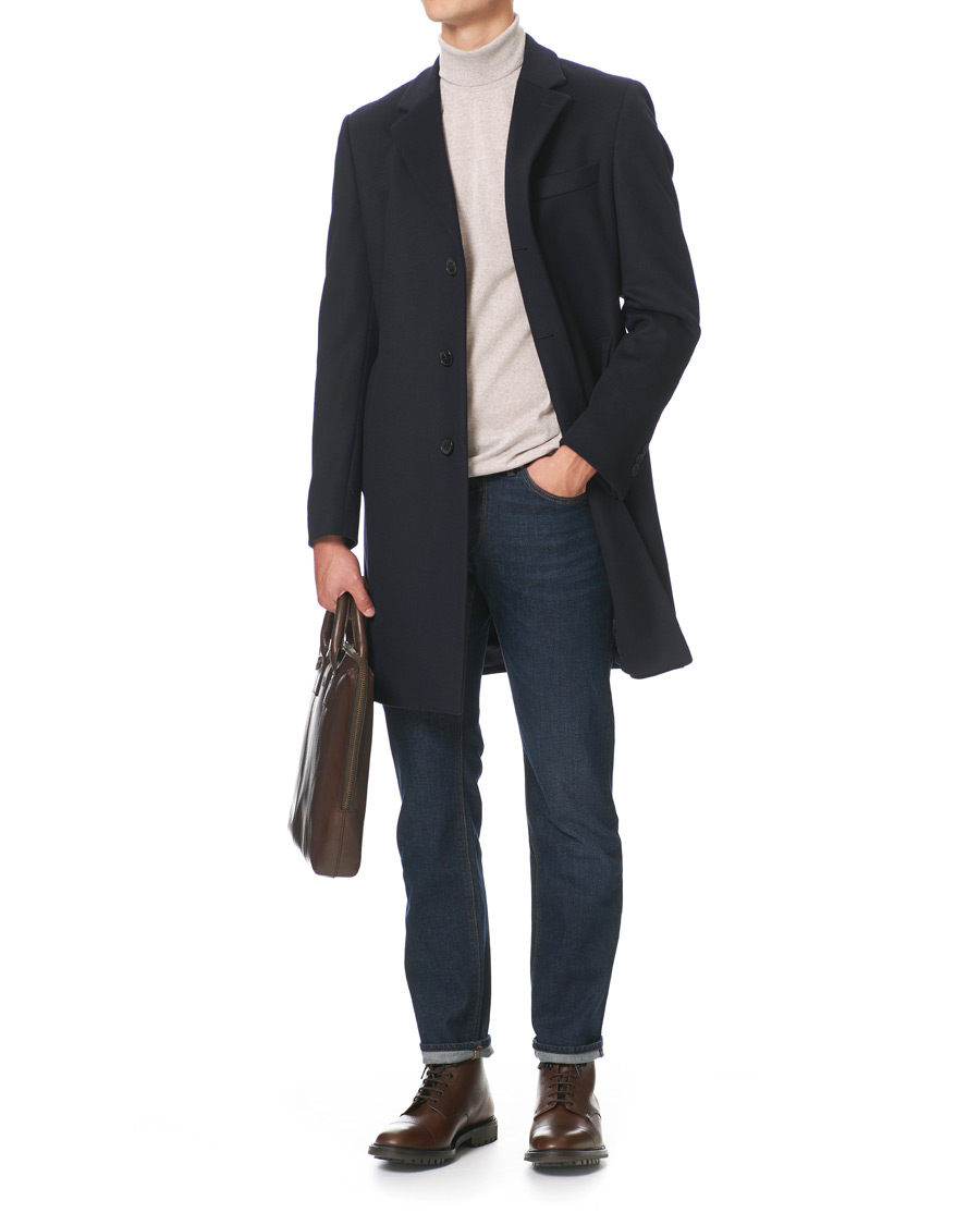 Herren | Jacken | BOSS BLACK | BOSS Nye Wool/Cashmere Coat Dark Blue