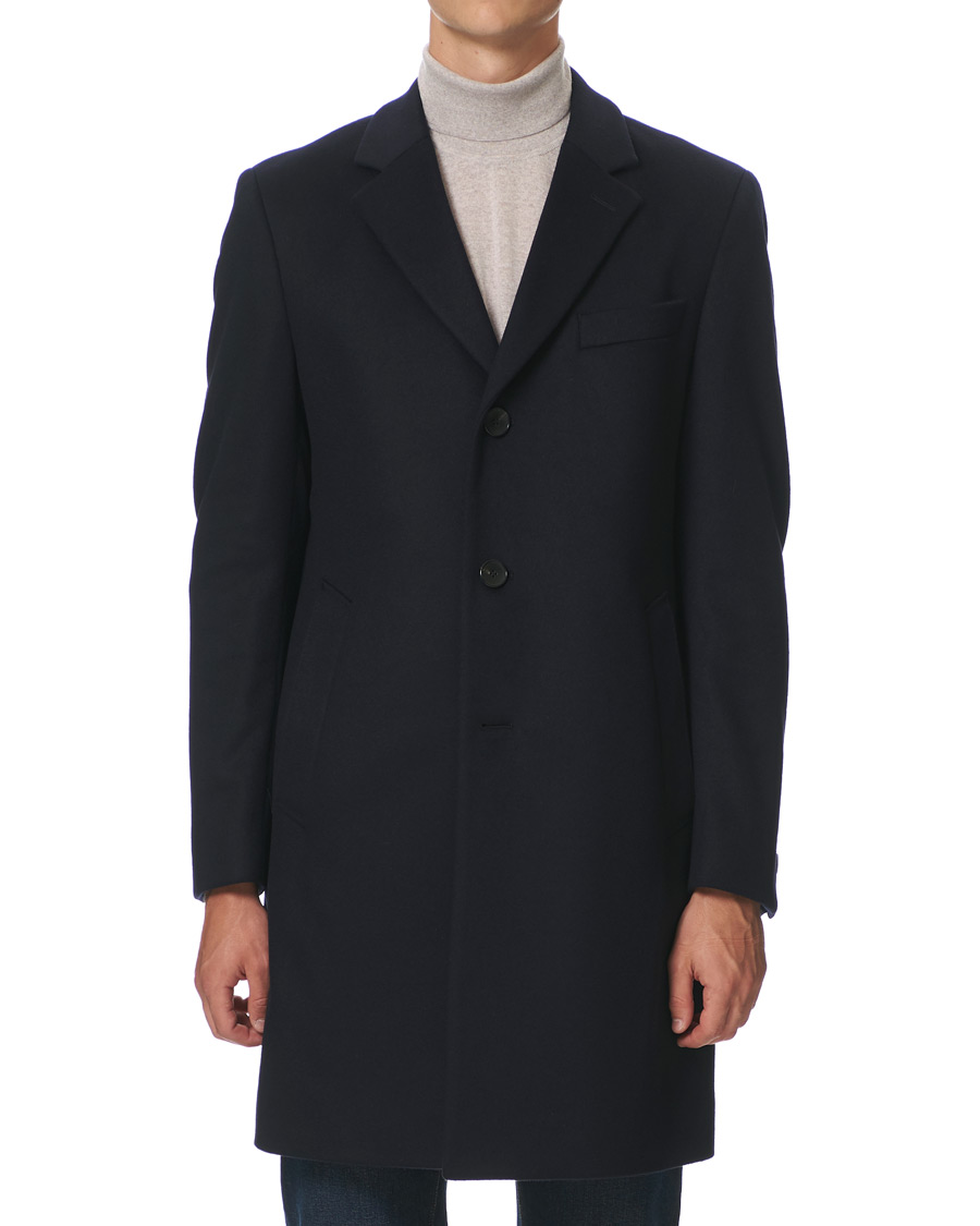 Herren | Jacken | BOSS BLACK | BOSS Nye Wool/Cashmere Coat Dark Blue