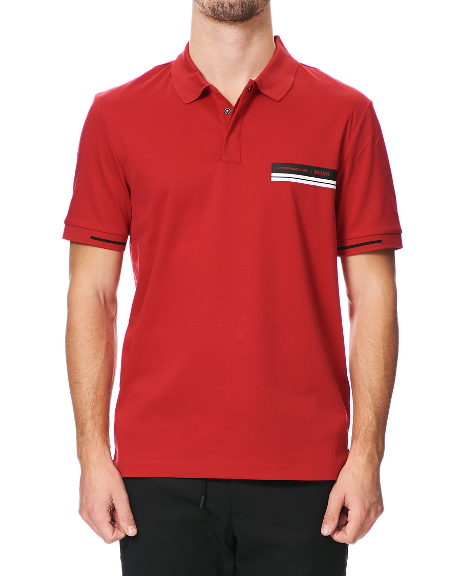 Herren | Poloshirts | BOSS BLACK | BOSS Porsche Capsule Phillipson Polo Open Red