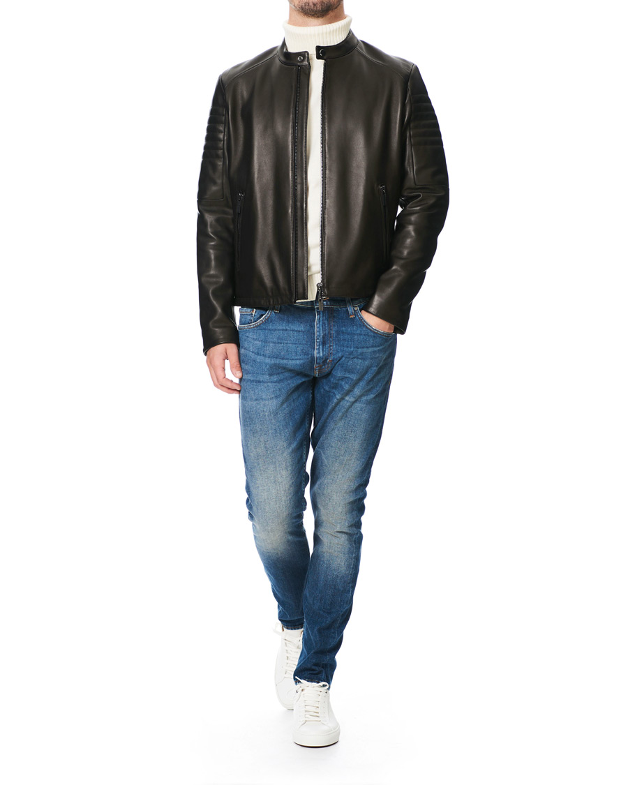 Herren | Jacken | BOSS BLACK | BOSS Porsche Capsule Noptem Leather Jacket Black
