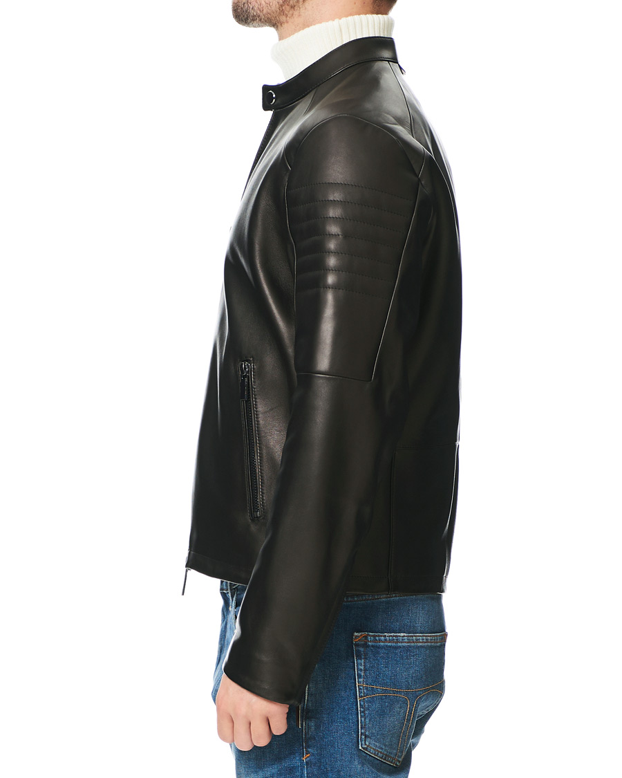 Herren | Jacken | BOSS BLACK | BOSS Porsche Capsule Noptem Leather Jacket Black