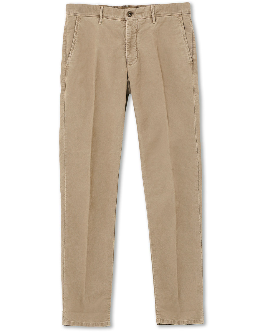 Herren | Hosen | Incotex | Regular Fit Garment Dyed Washed Slacks Beige