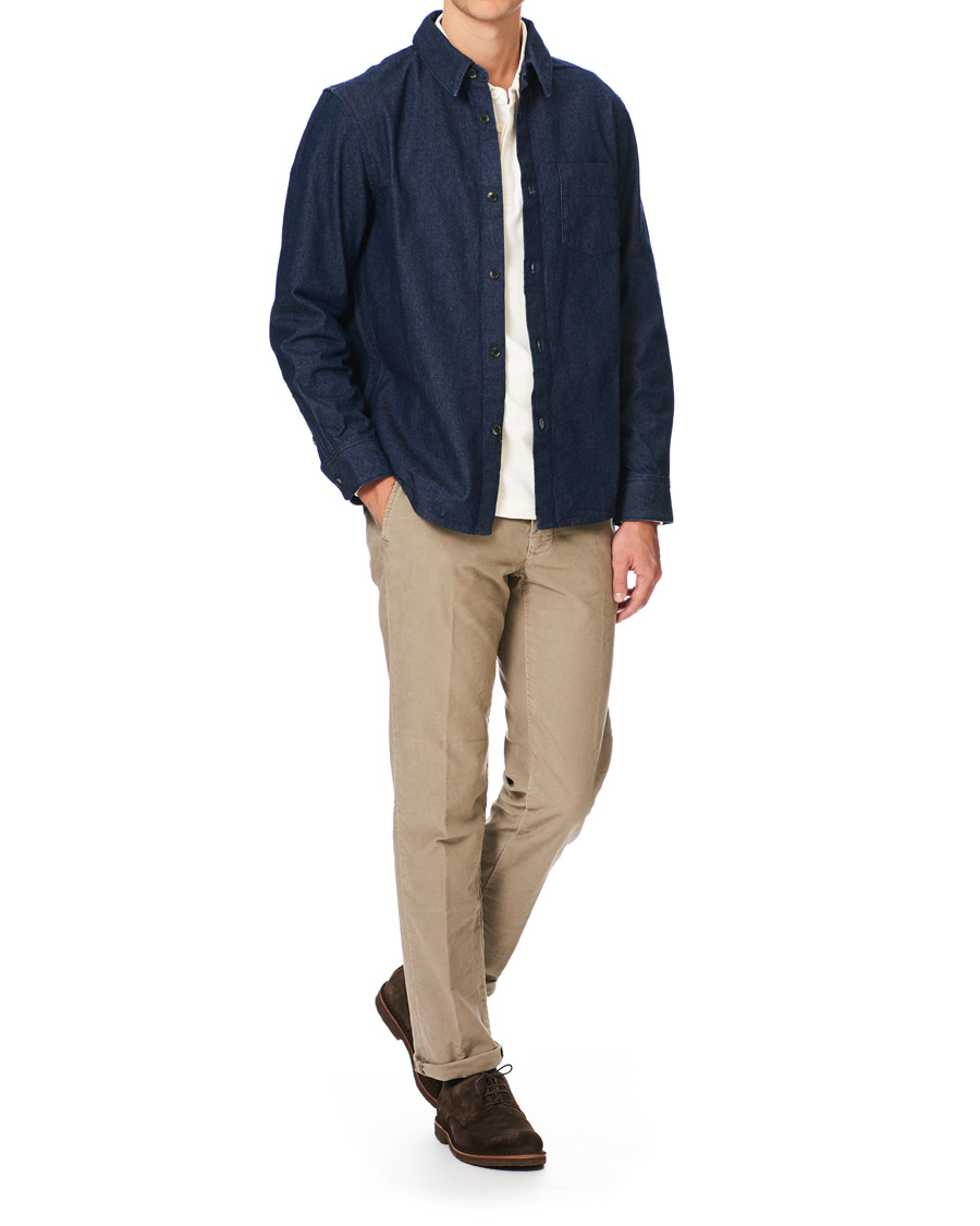 Herren | Hosen | Incotex | Regular Fit Garment Dyed Washed Slacks Beige