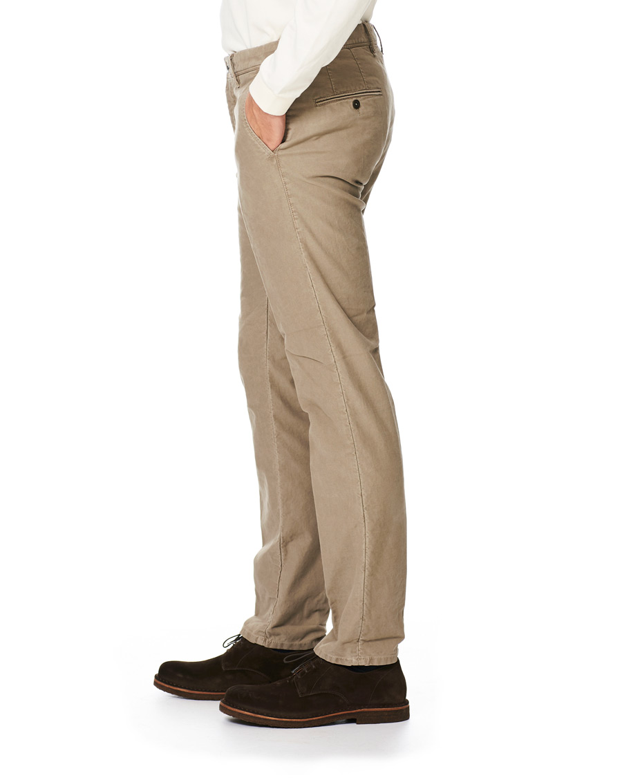 Herren | Hosen | Incotex | Regular Fit Garment Dyed Washed Slacks Beige