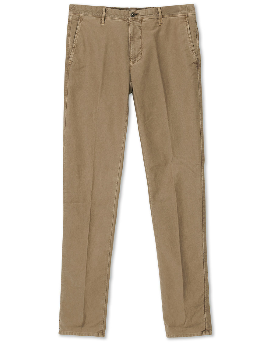 Herren | Hosen | Incotex | Slim Fit Garment Dyed Washed Slacks Beige