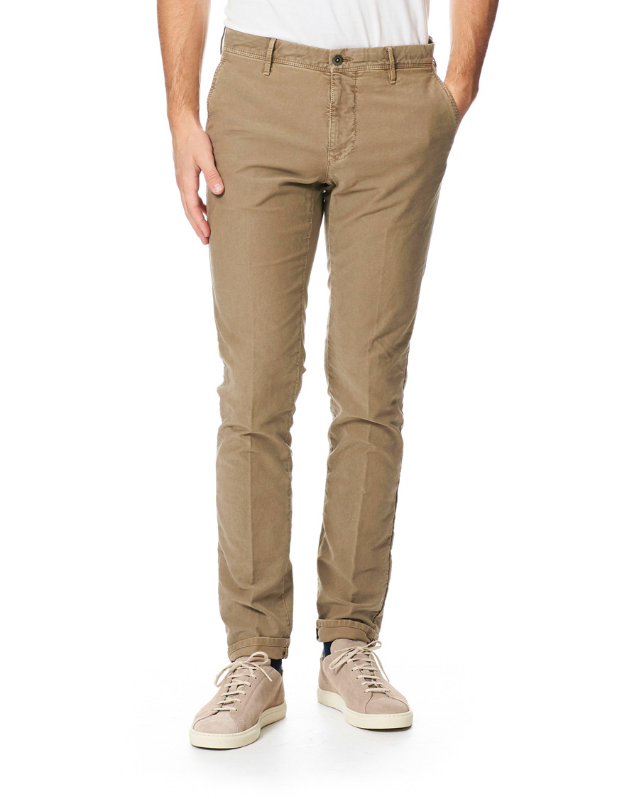 Herren | Hosen | Incotex | Slim Fit Garment Dyed Washed Slacks Beige