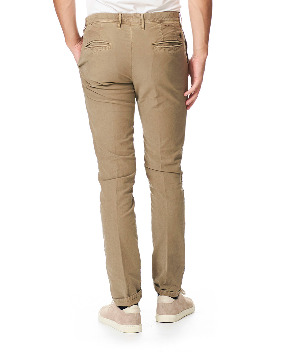 Herren | Hosen | Incotex | Slim Fit Garment Dyed Washed Slacks Beige