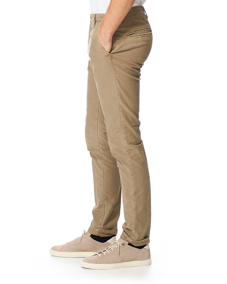 Herren | Hosen | Incotex | Slim Fit Garment Dyed Washed Slacks Beige