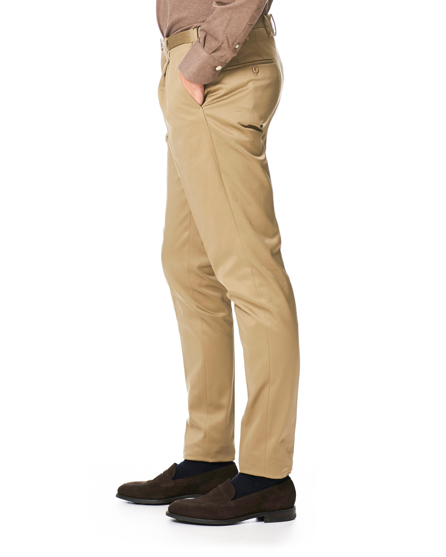 Herren | Hosen | Incotex | Slim Pleated Cotton Chinos Khaki