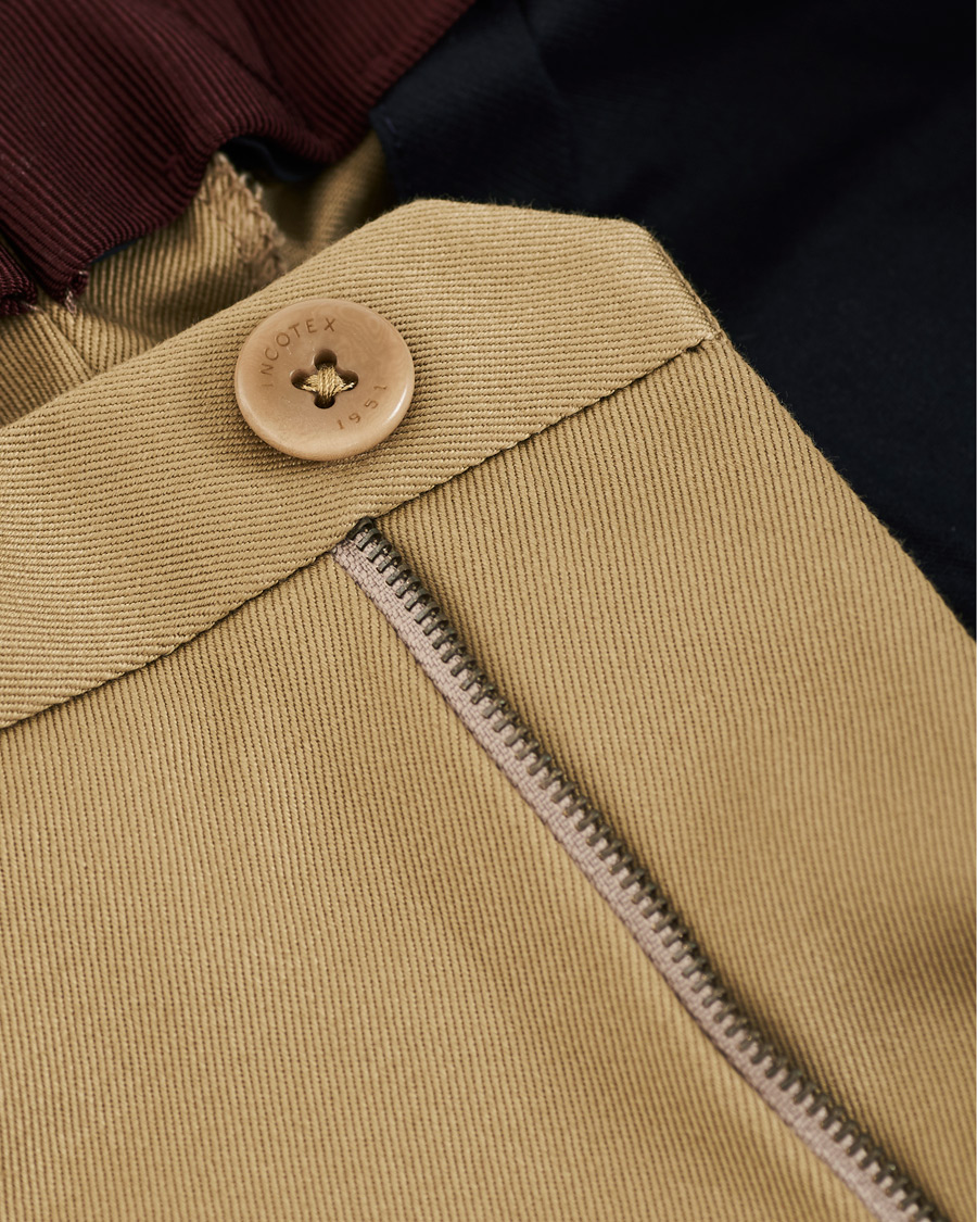 Herren | Hosen | Incotex | Slim Pleated Cotton Chinos Khaki