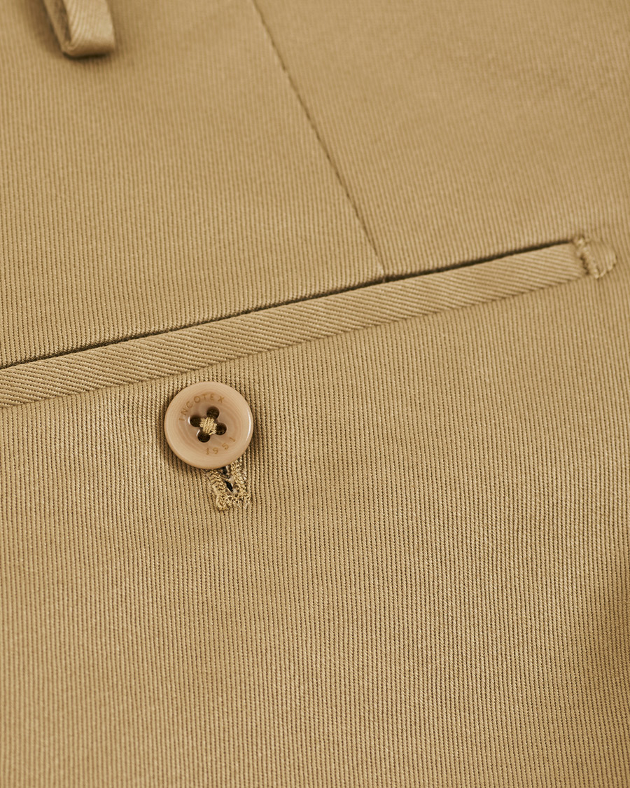 Herren | Hosen | Incotex | Slim Pleated Cotton Chinos Khaki