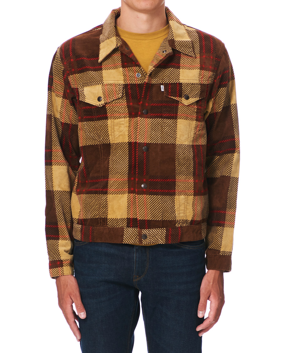 Herren | Jacken | Levi's Vintage Clothing | Plaid Corduroy Trucket Jacket Oxblood Plaid Purple