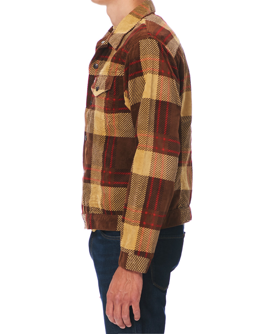 Herren | Jacken | Levi's Vintage Clothing | Plaid Corduroy Trucket Jacket Oxblood Plaid Purple