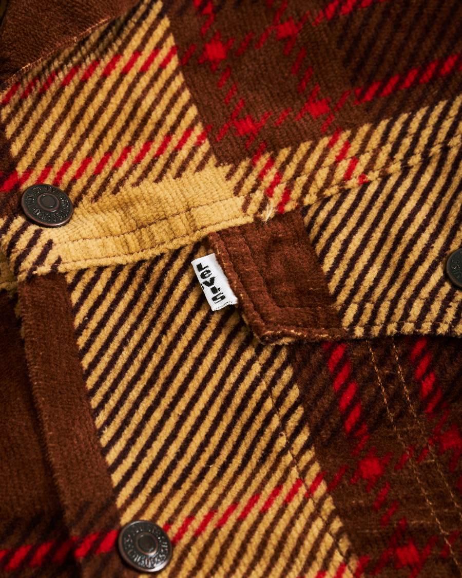 Herren | Jacken | Levi's Vintage Clothing | Plaid Corduroy Trucket Jacket Oxblood Plaid Purple