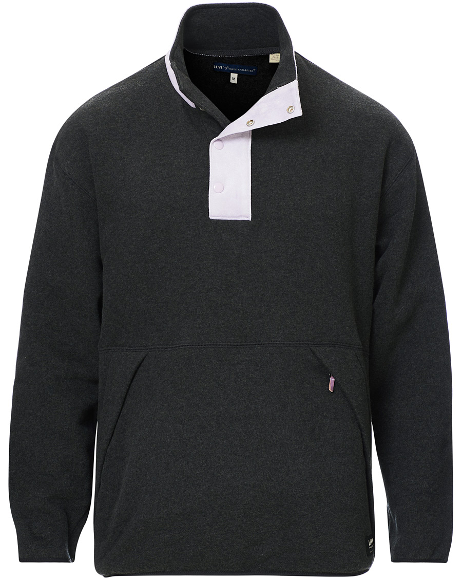 Herren | Pullover | Levi's Made & Crafted | Alpine Mock Fleece Stretch Limo
