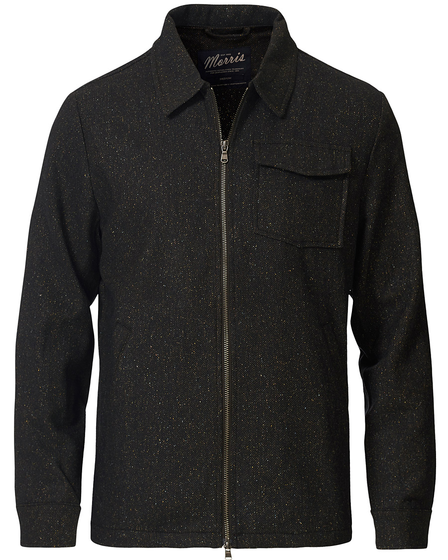 Herren | Hemden | Morris | Dulwich Donegal Full Zip Overshirt Dark Brown