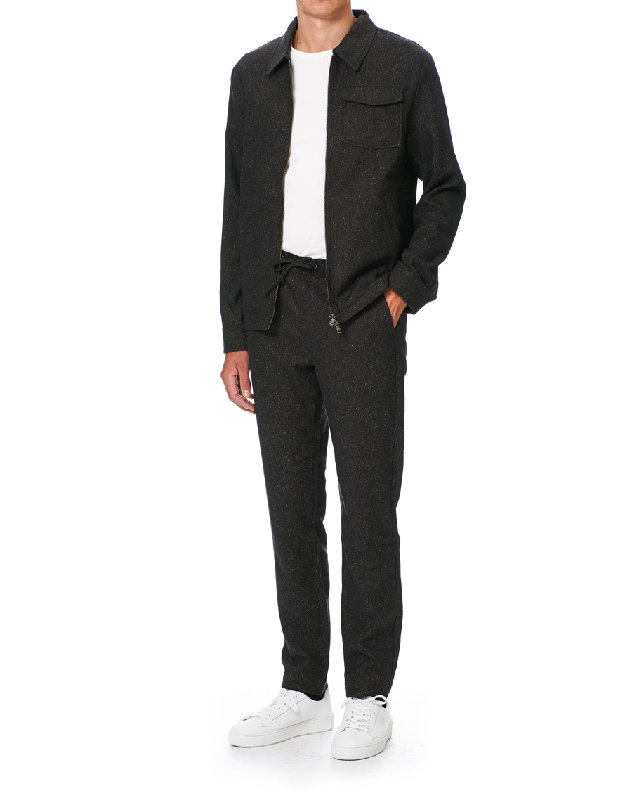 Herren | Hemden | Morris | Dulwich Donegal Full Zip Overshirt Dark Brown