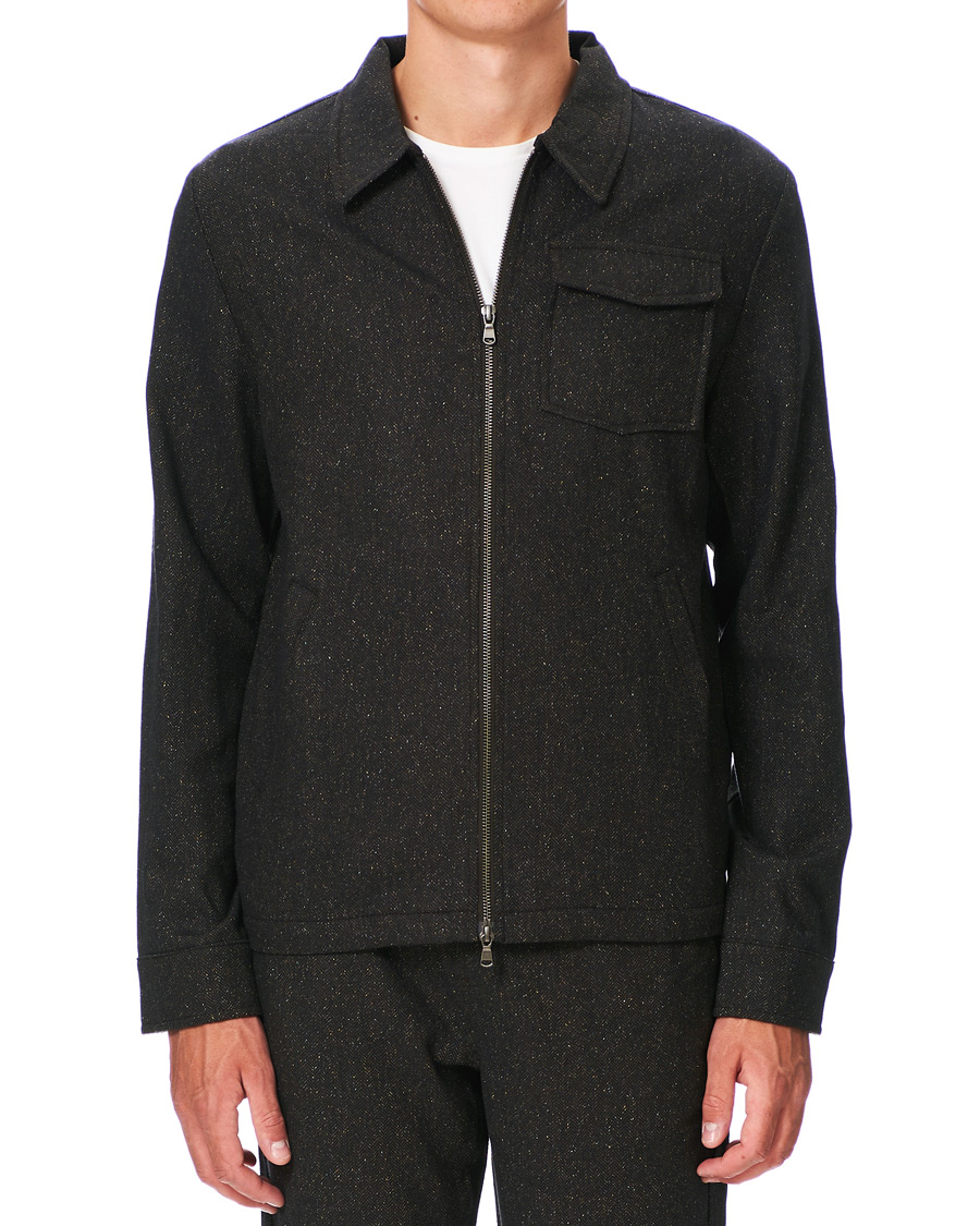 Herren | Hemden | Morris | Dulwich Donegal Full Zip Overshirt Dark Brown