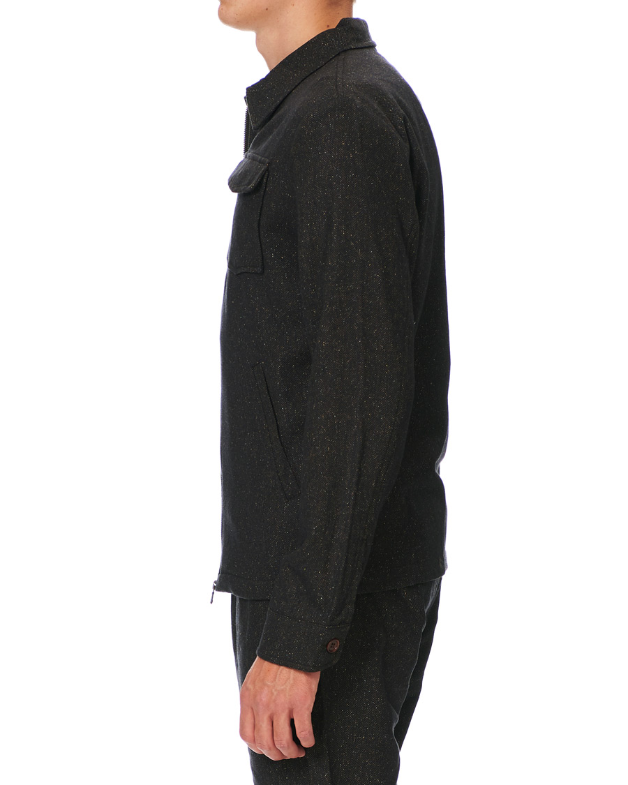 Herren | Hemden | Morris | Dulwich Donegal Full Zip Overshirt Dark Brown