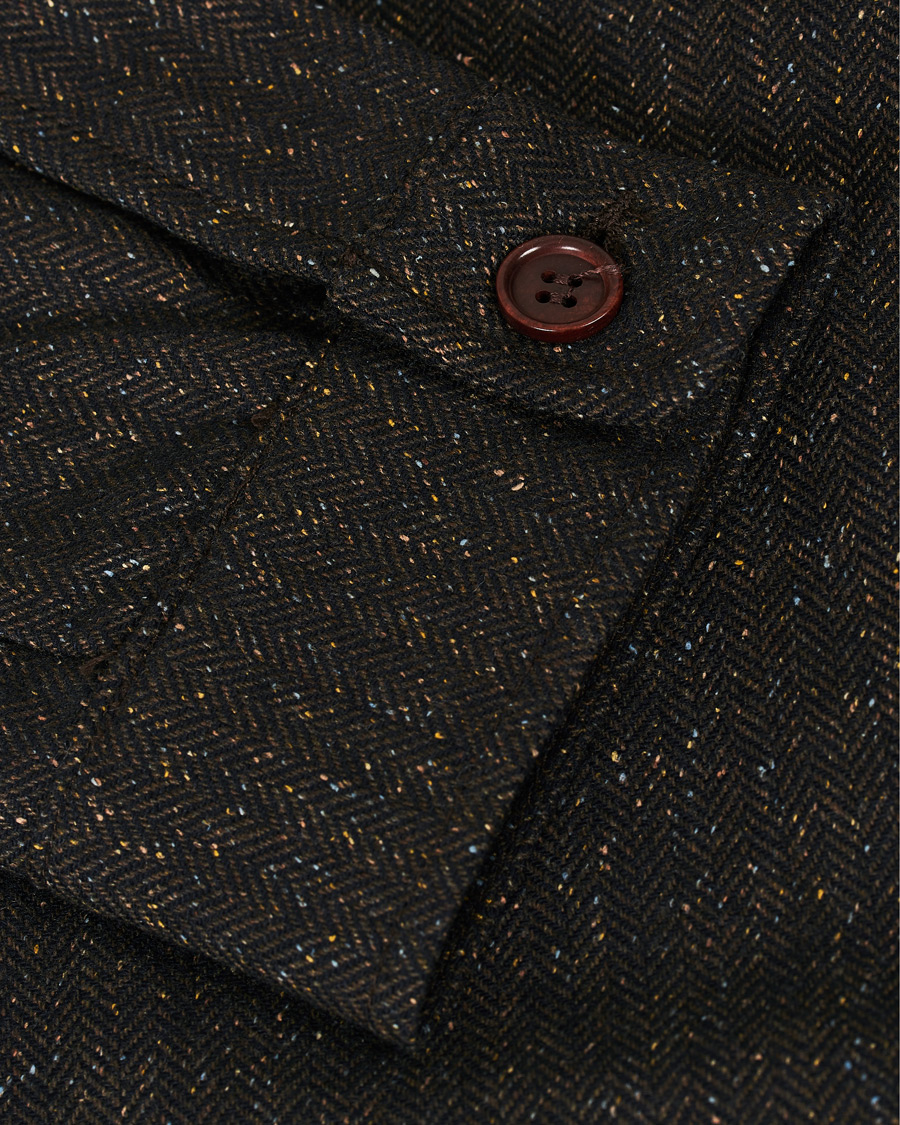 Herren | Hemden | Morris | Dulwich Donegal Full Zip Overshirt Dark Brown