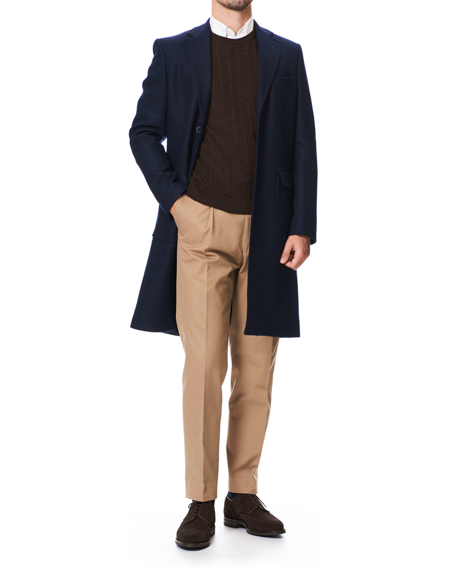 Herren | Jacken | Morris Heritage | Structured Wool Patch Pocket Coat Navy