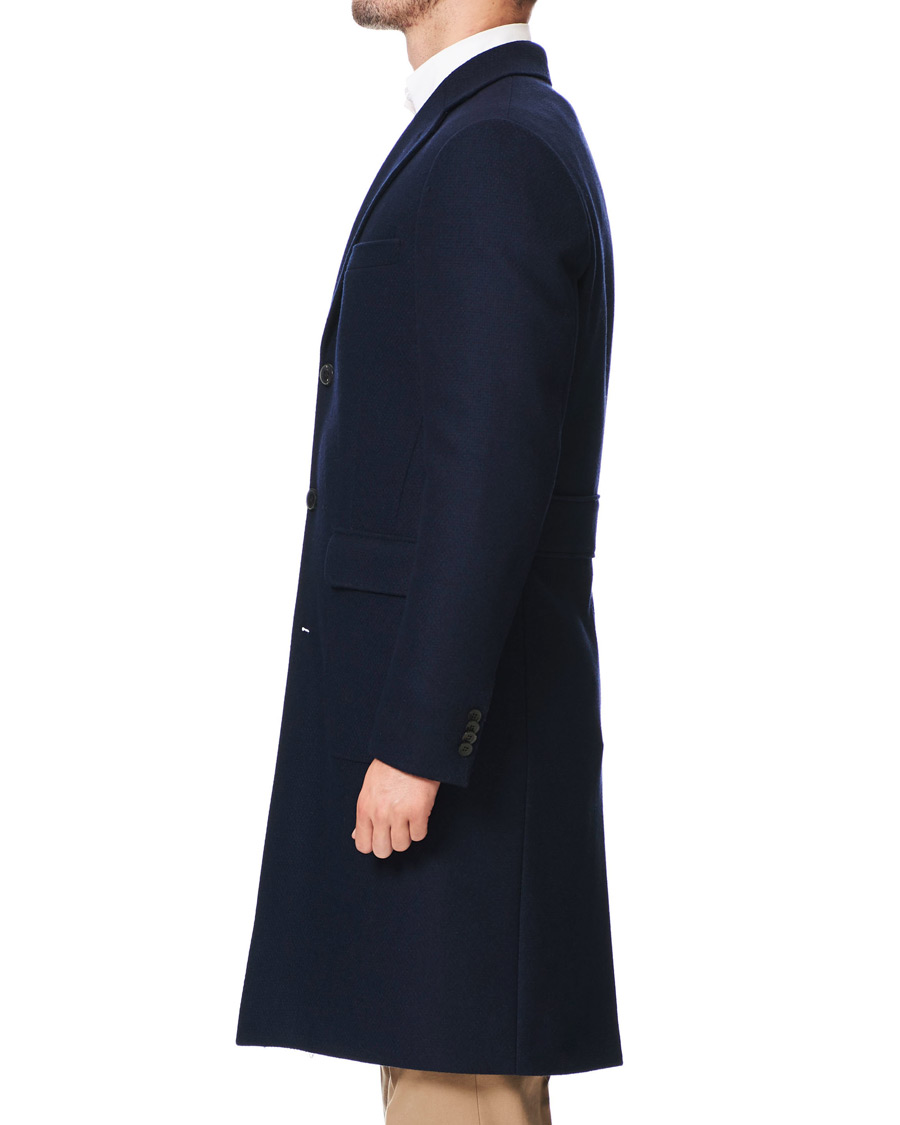 Herren | Jacken | Morris Heritage | Structured Wool Patch Pocket Coat Navy